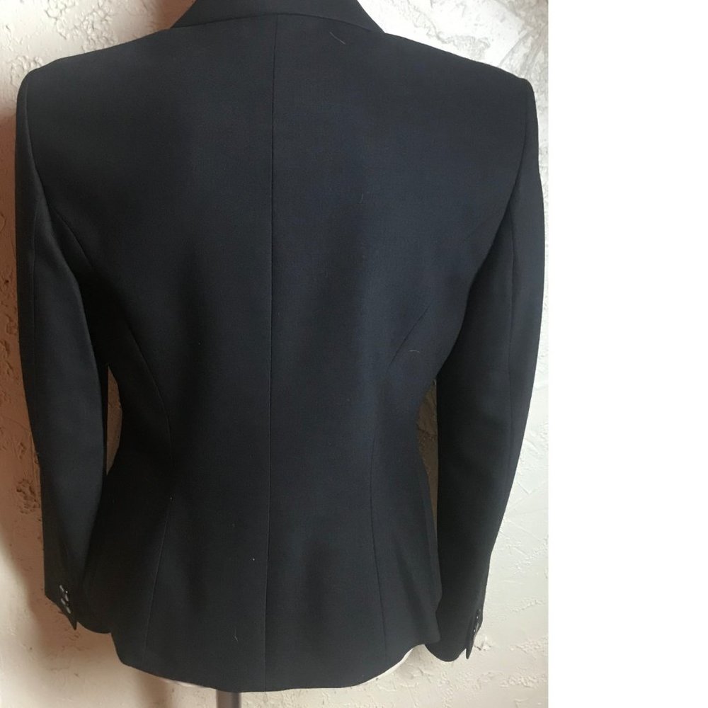 Talbots Black Fitted Wool  Blazer Size 4 - Picture 3 of 8